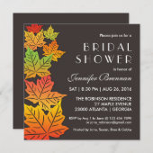 Najaar Falling Maple Leaf Wedding Gray Kaart (Voorkant / Achterkant)