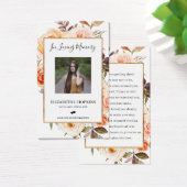 Najaar Floral Gold Foil Lijst Foto Prayer Kaarten Visitekaartje (Bureau)