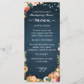Najaar Floral Thanksgiving Kaart van het menu van  (Voorkant)