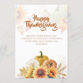 Najaar Floral Thanksgiving Wenskaart Kaart