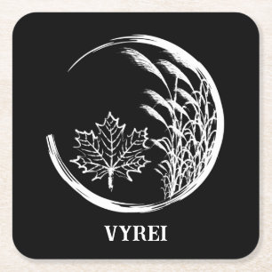 Najaar/Herfst Crest Vierkante Kartonnen Onderzetter