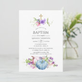 Najaar - Herfst Floral Baptisme Kaart (Staand voorkant)