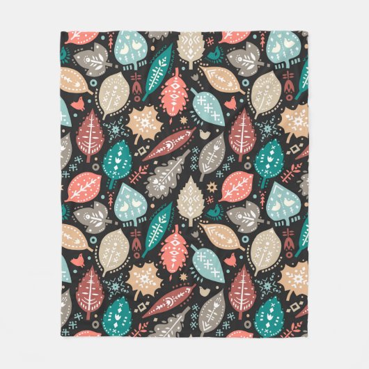 Najaar Herfst Leaf Pattern Fleece Deken (Voorkant)