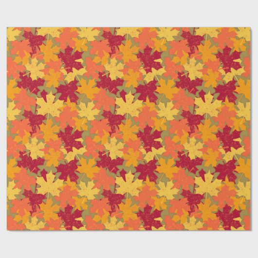 Najaar Herfst Maple Leaf Pattern Cadeaupapier (Vlak)