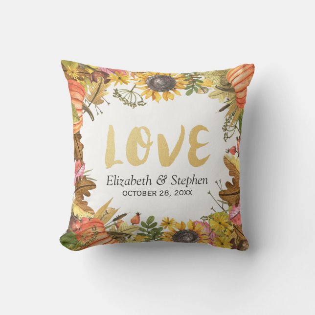 Najaar Herfst Maple leveert pompoen weduwes Kussen (Voorkant)