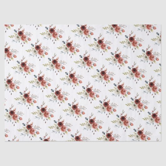 Najaar Herfst Mix Floral Wedding Paper Tissuepapier (Voorkant)