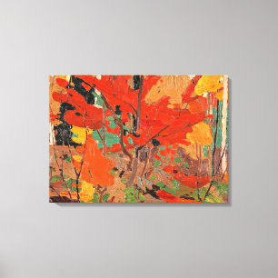 Najaar-Herfst, mooie kunst van Tom Thomson Canvas Afdruk