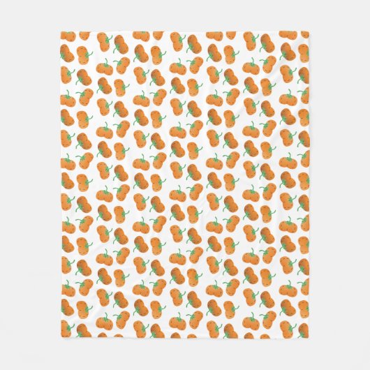 Najaar Herfst Pumpkin Pattern Oranje Green Fleece Deken (Voorkant)