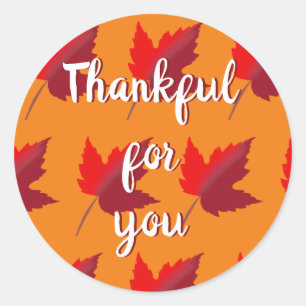 Najaar Herfst Thanksgiving Ronde Sticker