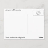 Najaar in Minnesota Briefkaart (Achterkant)