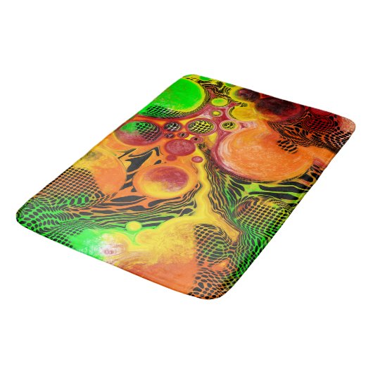 Najaar kleuren Abstracte kleurenkorven voor het sc Badmat (Gekanteld)