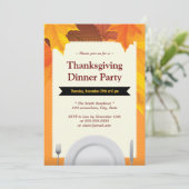 Najaar laat de Uitnodiging van de Thanksgiving van (Staand voorkant)