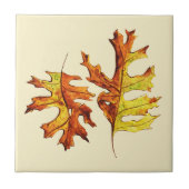 Najaar laat mooie Natuur Waterverf kunst Tegeltje (Voorkant)