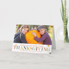 Najaar laat Thanksgiving Foto Wenskaarten Feestdagen Kaart