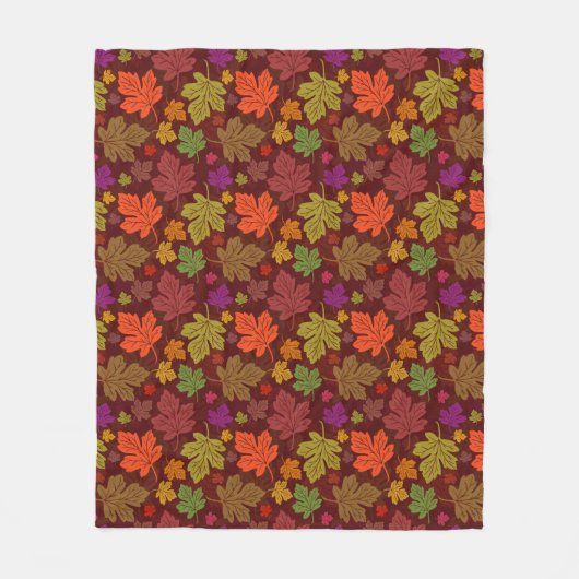 Najaar leest mooie Herfst Maple Pattern Fleece Deken (Voorkant)