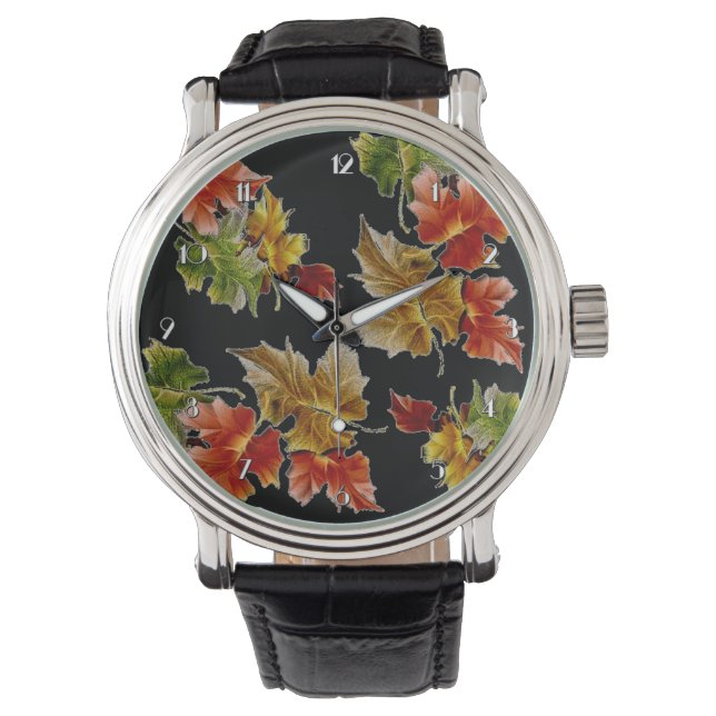 Najaar leest Pattern Wrist Watch Horloge (Voorkant)