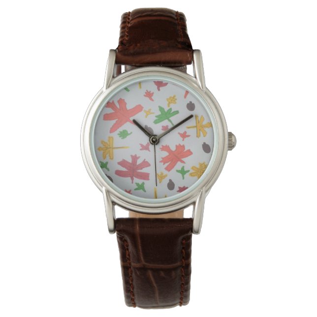 Najaar leest Pattern Wrist Watch Horloge (Voorkant)