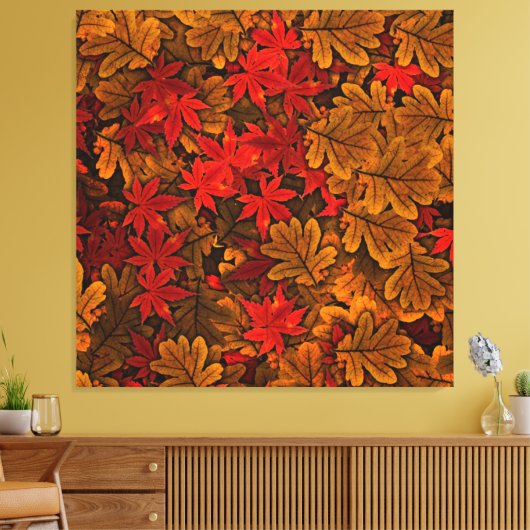 Najaar leves Pattern Canvas Afdruk (Insitu (Woonkamer))