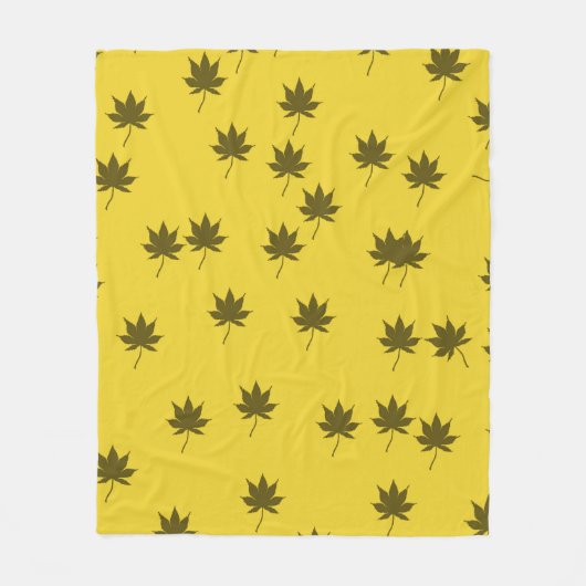 Najaar leves Pattern Fleece Deken (Voorkant)