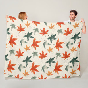 Najaar leves Pattern Fleece Deken