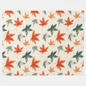 Najaar leves Pattern Fleece Deken (Voorkant (Horizontaal))