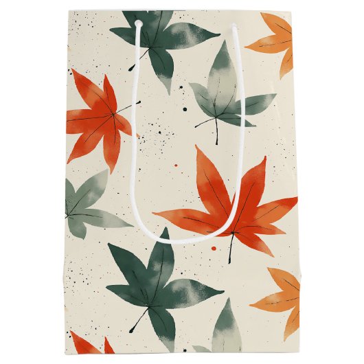 Najaar leves Pattern Medium Cadeauzakje (Achterkant)