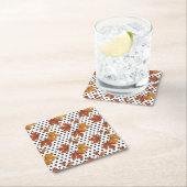 Najaar leves Pattern Vierkante Kartonnen Onderzetter (Insitu)