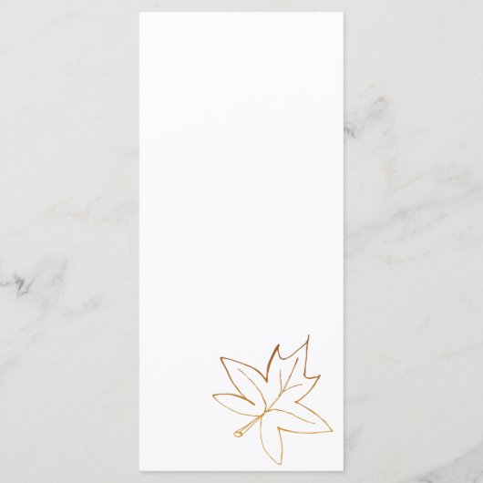 Najaar menu van het Leaf Edge Weddenschap van Mapl (Achterkant)