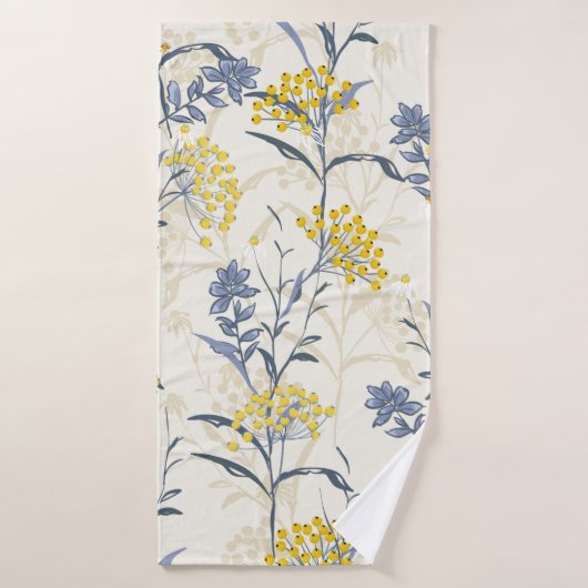 Najaar naadloos patroon  met geel berrie badhanddoek (Badhanddoek)