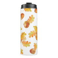 najaar naadloos patroon met kleurrijke eikenblader