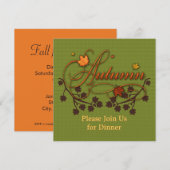 Najaar of Thanksgiving nodigt de Binnenpartij uit Kaart (Voorkant / Achterkant)