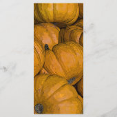 Najaar Oranje Pumpkins Wedding Menu (Achterkant)