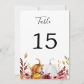 Najaar pompoenkaart kaart (Achterkant)