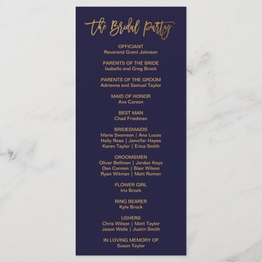 Najaar programma Floral Wedding (Achterkant)