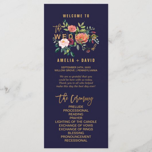 Najaar programma Floral Wedding (Voorkant)