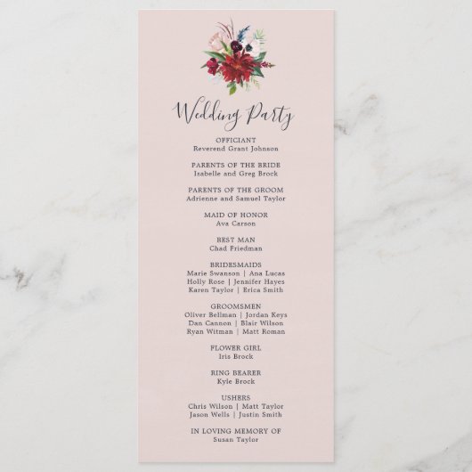 Najaar programma van de bruiloft van de tuin (Achterkant)