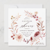 Najaar Romance Wreath Wedding Couples Shower Kaart (Voorkant)