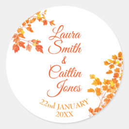 najaar ronde sticker