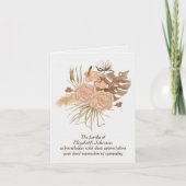 Najaar Roos Sympathie Hartelijk dank Kaart (Voorkant)