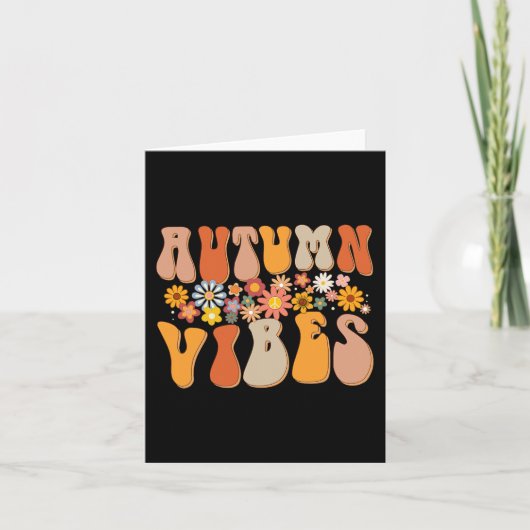 Najaar Thanksgiving van Vibes Groovy Design Herfst Kaart (Voorkant)
