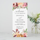 Najaar van het Bliss Wedding Programme Programma (Staand voorkant)