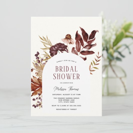 Najaar Vrijgezellenfeest Arch Kaart (Staand voorkant)