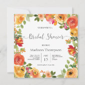 Najaar Waterverf Bridal Shower Kaart (Voorkant)