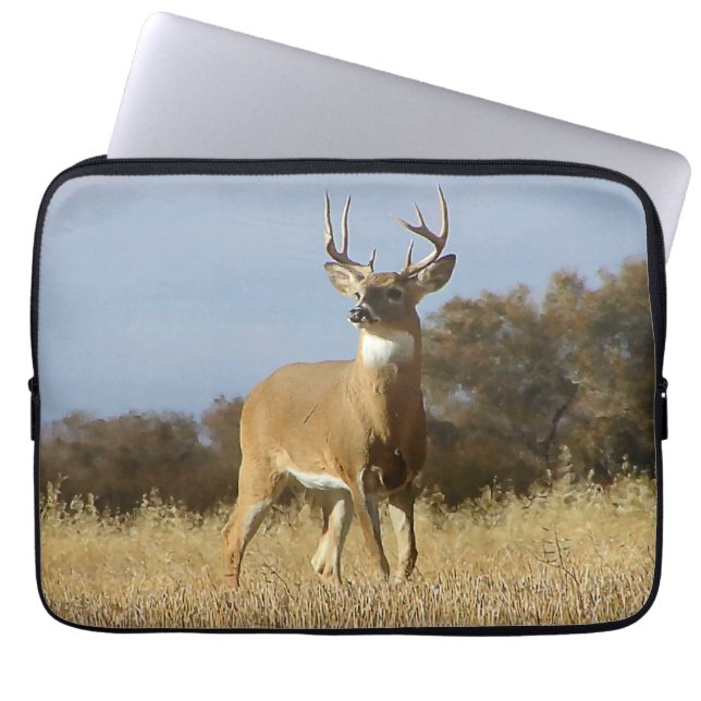 Najaar — Whitetail Buck Laptop Sleeve (Voorkant)