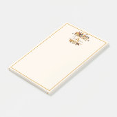 Najaarblad lijst gepersonaliseerd post-it® notes (Schuin)