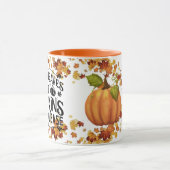 Najaarbladeren en pompoenen alstublieft mok (Midden)