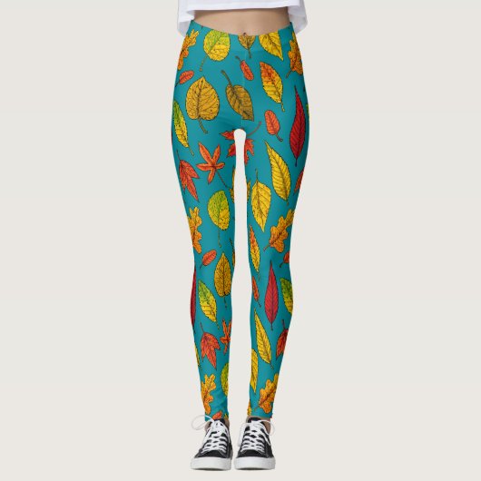 Najaarbladeren Leggings (Voorkant)