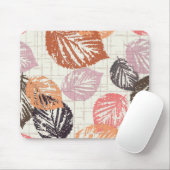 Najaarbladeren op beige. muismat (Met muis)