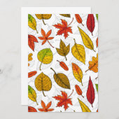 Najaarbladeren op wit (Voorkant / Achterkant)