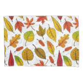 Najaarbladeren op wit kussensloop (Voorkant)